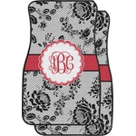 Black Lace Car Floor Mats (Personalized)