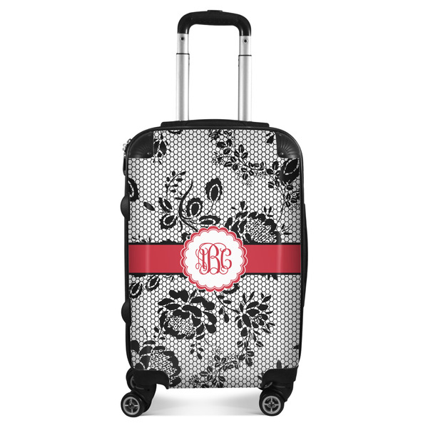 Custom Black Lace Suitcase - 20" Carry On (Personalized)