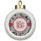 Black Lace Ceramic Ball Ornament (Personalized)