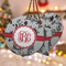 Black Lace Ceramic Ornament w/ Monogram