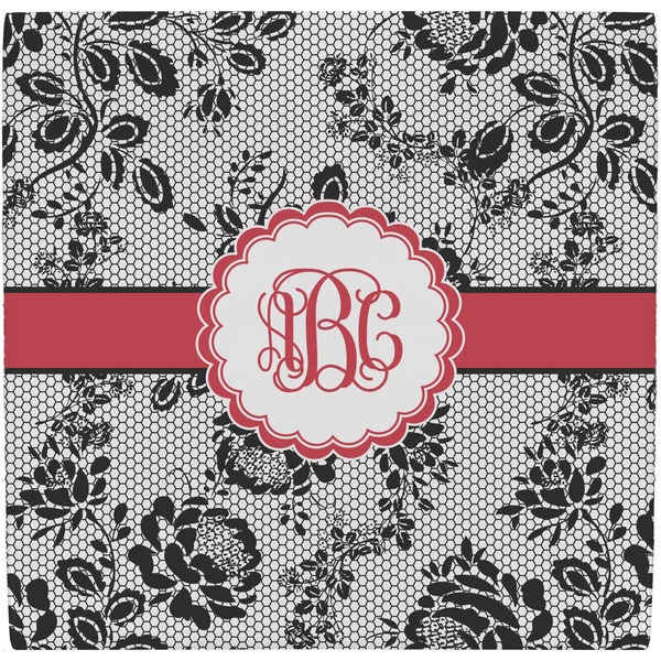 Custom Black Lace Ceramic Tile Hot Pad (Personalized)