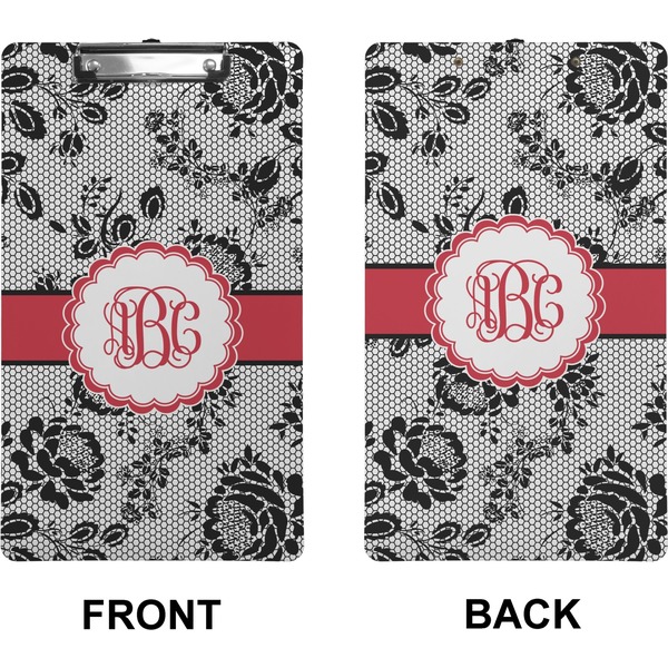 Black Lace Clipboard (Legal) (Front + Back)
