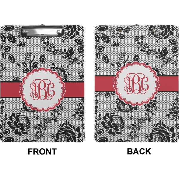 Black Lace Clipboard (Letter) (Front + Back)