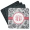 Black Lace Square Rubber Backed Coasters - Set of 4 (Personalized)