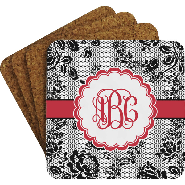 Black Lace Coaster Set (Personalized)