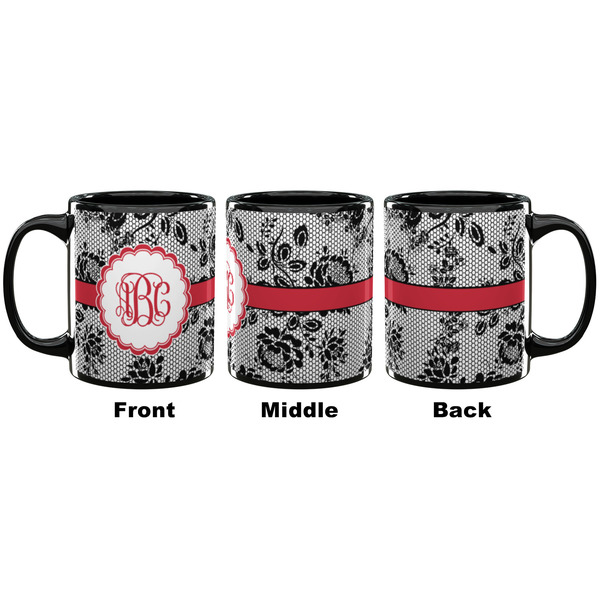 Black Lace Coffee Mug - 11 oz - Black APPROVAL
