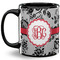 Black Lace 11 Oz Coffee Mug - Black (Personalized)