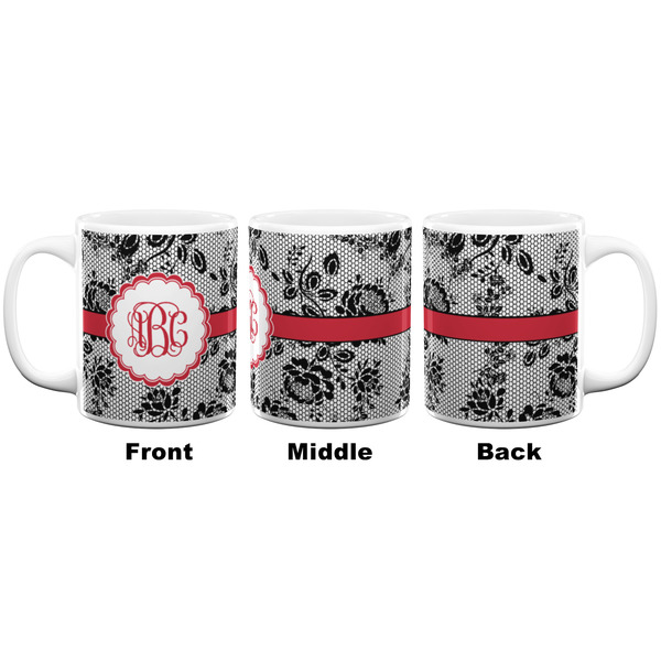 Black Lace Coffee Mug - 11 oz - White APPROVAL