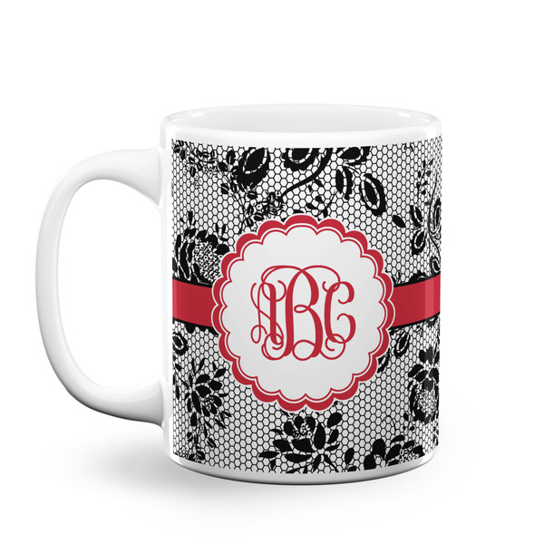 Custom Black Lace Coffee Mug (Personalized)