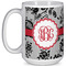Black Lace Coffee Mug - 15 oz - White Full