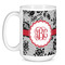 Black Lace Coffee Mug - 15 oz - White