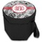Black Lace Collapsible Personalized Cooler & Seat (Closed)