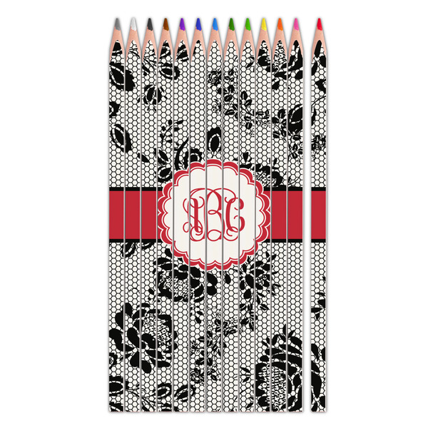 Custom Black Lace Colored Pencils (Personalized)