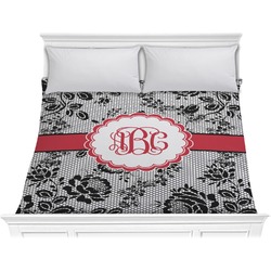 Black Lace Comforter - King (Personalized)