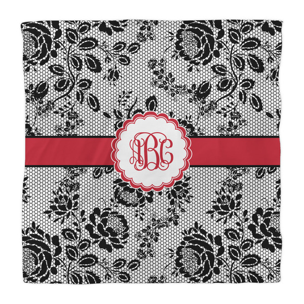 Black Lace Comforter - Queen - Front