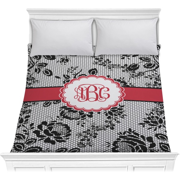 Custom Black Lace Comforter - Full / Queen (Personalized)