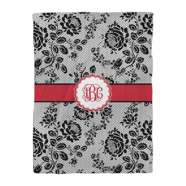 Black Lace Comforter - Twin XL - Front