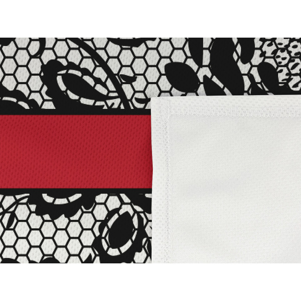 Black Lace Cooling Towel- Detail