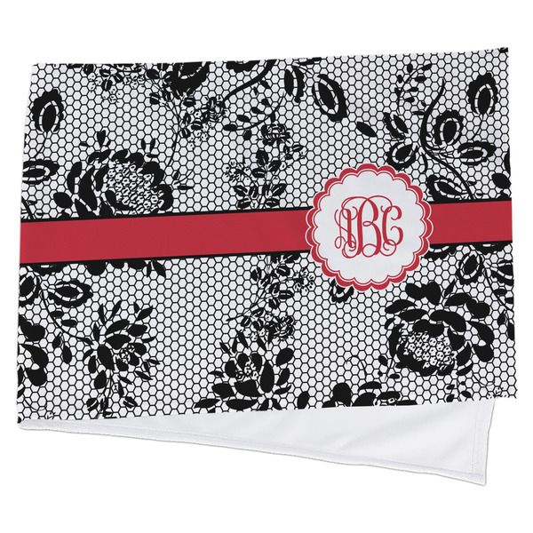 Custom Black Lace Cooling Towel (Personalized)