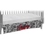 Black Lace Crib Skirt w/ Monogram