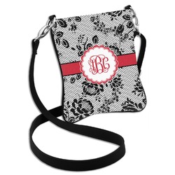 Black Lace Cross Body Bag - 2 Sizes (Personalized)