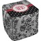 Black Lace Cube Poof Ottoman (Bottom)