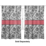 Black Lace Curtain Panel - Custom Size