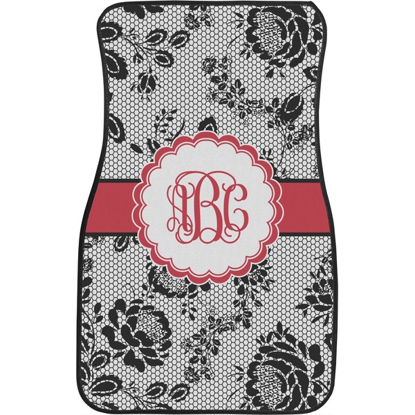 Black Lace Custom Car Floor Mats (Front Seat)