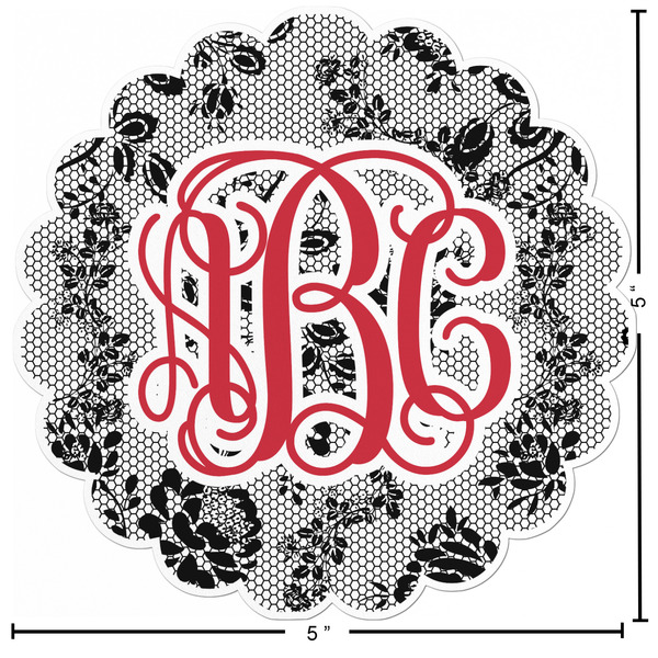 Black Lace Custom Shape Iron On Patches - L - APPROVAL