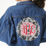 Black Lace Twill Iron On Patch - Custom Shape - 3XL (Personalized)