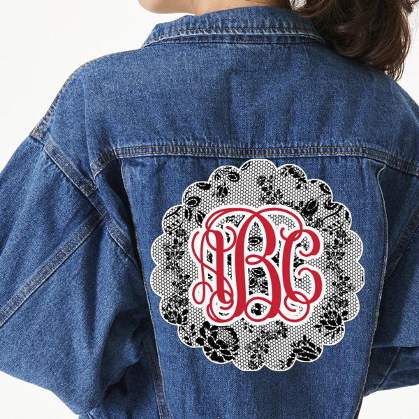 Custom Black Lace Twill Iron On Patch - Custom Shape - 3XL (Personalized)