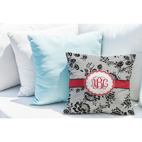 Black Lace Decorative Pillow Case - LIFESTYLE 2