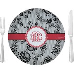 Black Lace 10" Glass Lunch / Dinner Plates - Single or Set (Personalized)
