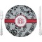 Black Lace 10" Glass Lunch / Dinner Plates - Single or Set (Personalized)