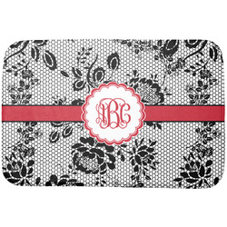 Black Lace Dish Drying Mat w/ Monogram