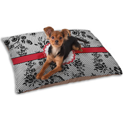 Black Lace Dog Bed - Small w/ Monogram
