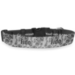 Black Lace Deluxe Dog Collar - Double Extra Large (20.5" to 35") (Personalized)