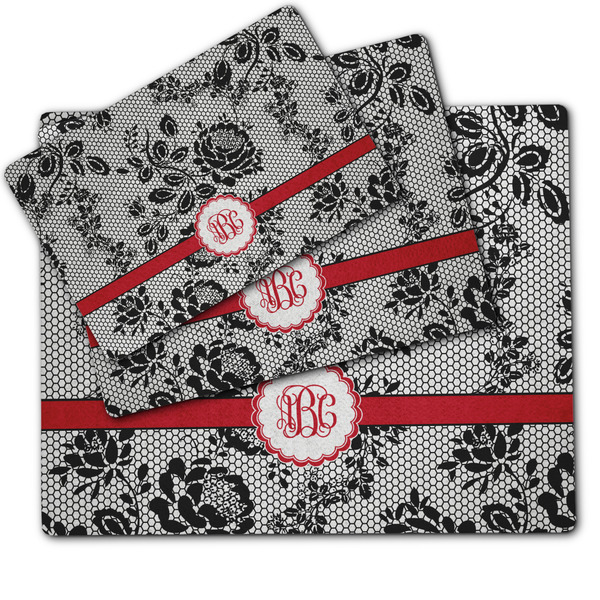 Black Lace Dog Food Mat - MAIN (sm, med, lrg)