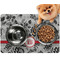 Black Lace Dog Food Mat - Small LIFESTYLE