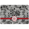 Black Lace Dog Food Mat w/ Monogram