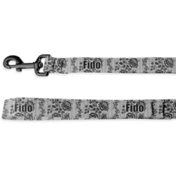 Black Lace Deluxe Dog Leash - 4 ft (Personalized)