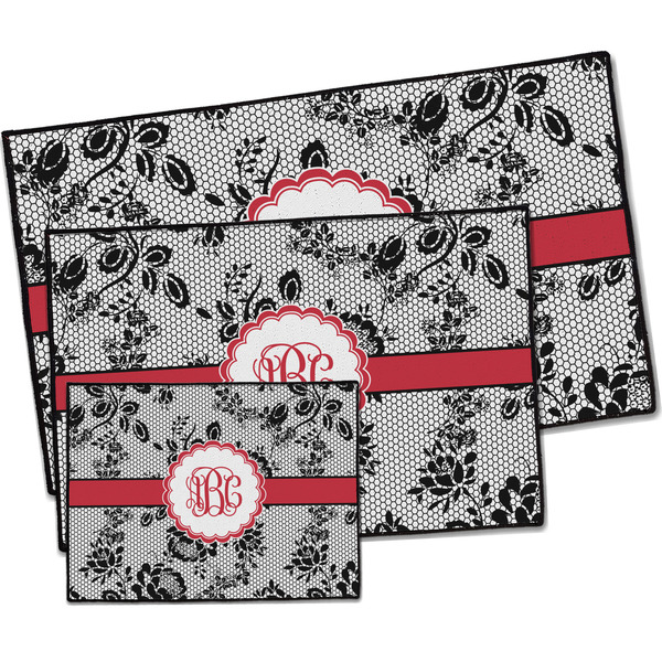 Black Lace Door Mats - PARENT MAIN
