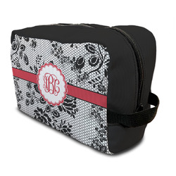Black Lace Toiletry Bag / Dopp Kit (Personalized)
