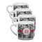 Black Lace Double Shot Espresso Mugs - Set of 4 Front