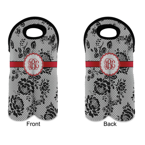 Black Lace Double Wine Tote - APPROVAL (new)