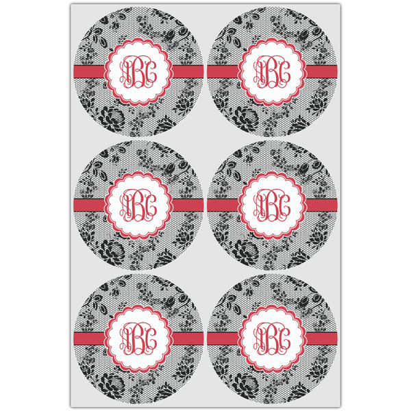 Black Lace Drink Topper - Large - Set of 6