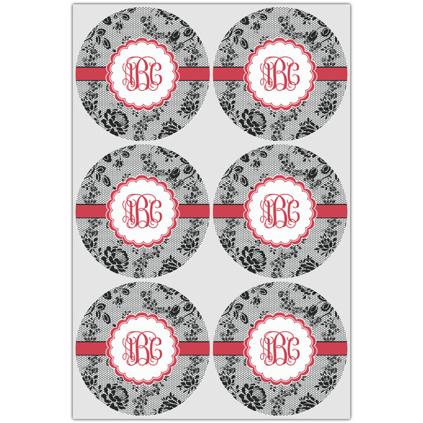 Black Lace Drink Topper - XLarge - Set of 6