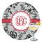 Black Lace Printed Drink Topper - 3.5" (Personalized)