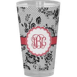 Black Lace Pint Glass - Full Color (Personalized)