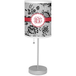 Black Lace Lamp with Drum Shade (Personalized)